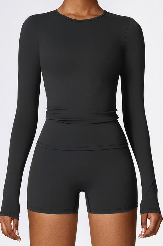 Yoga running sports long sleeve tops