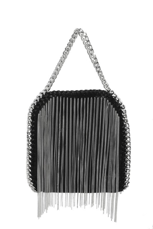 Metal Fringe Chain Crossbody Bag