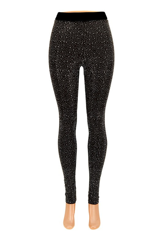 Rhinestone Pave Leggings